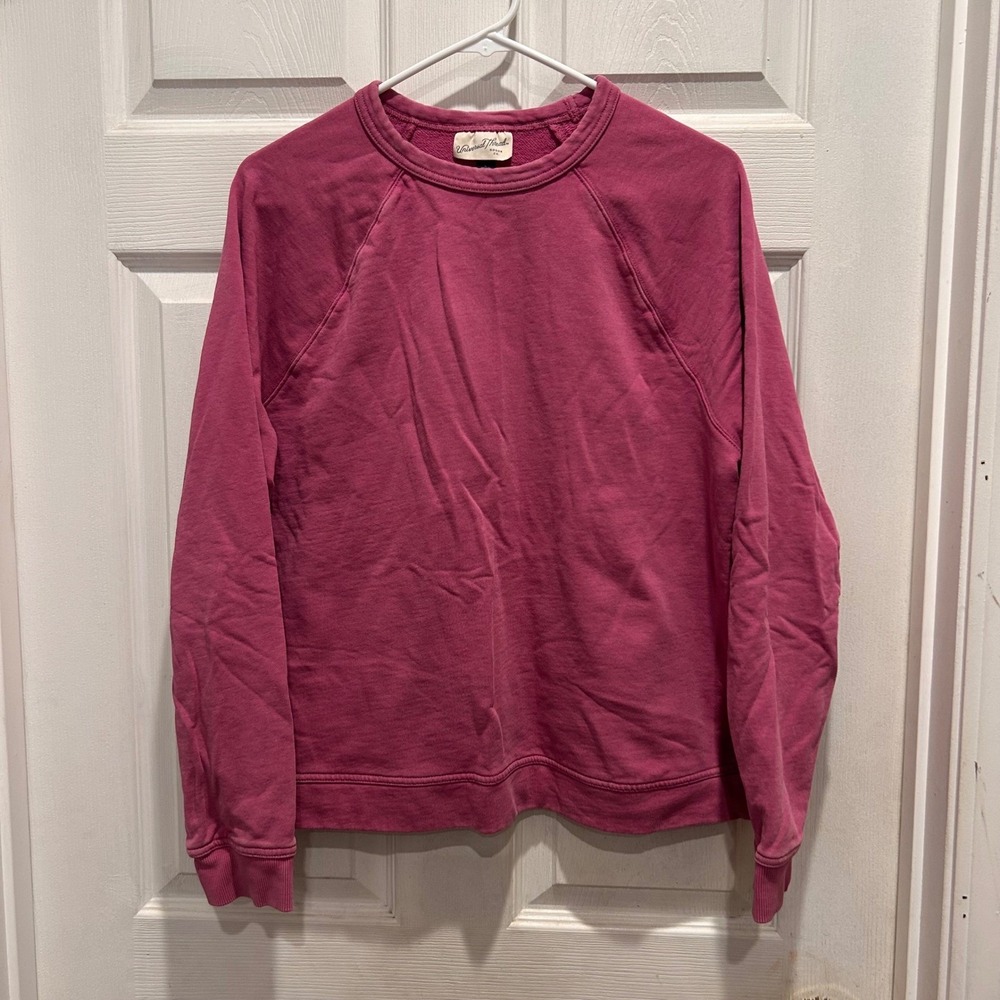 Universal Thread Womens Pink Raglan Long Sleeve Cotton Sweatshirt L Loungewear
